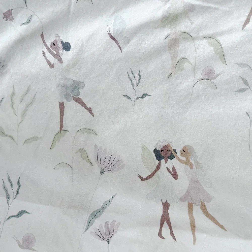 POTTERY BARN KIDS Talia Fairy Organic Flat Sheet